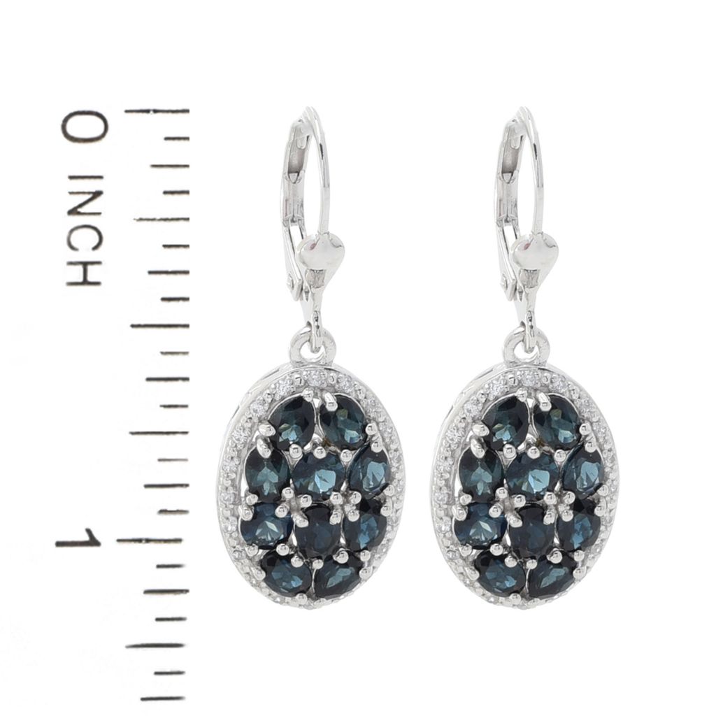 Gem Treasures 4.08ctw Mixed Cut Indicolite & Zircon Drop Earrings by Steals