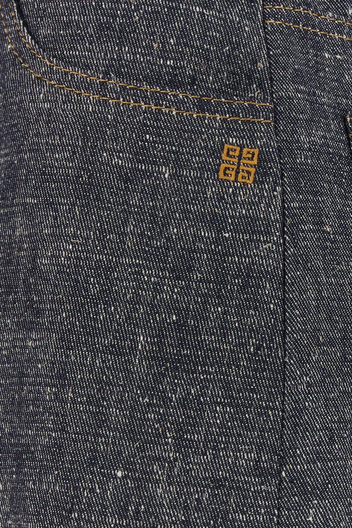 Givenchy Women Denim Blue Linen Blend Palazzo Pant