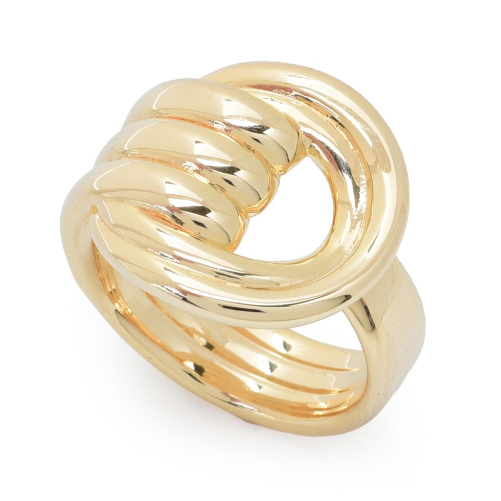 Toscana Italiana 18K Gold or Platinum Plated Triple Row Wide Band Ring by Steals