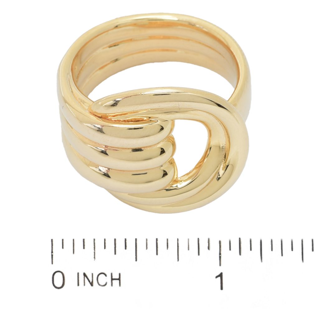 Toscana Italiana 18K Gold or Platinum Plated Triple Row Wide Band Ring by Steals