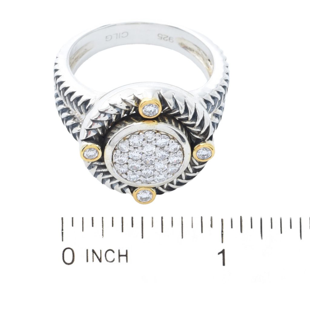 Melodia Diamonds 18K Vermeil 0.48ctw Round Lab Grown Diamond Cluster Ring by Steals