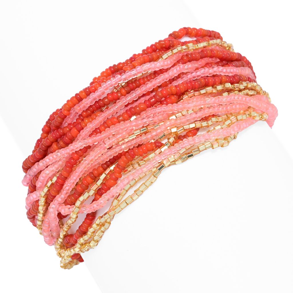 Il Murano di Francesca Multi Strand Murano Glass Torsade Bracelet by Steals