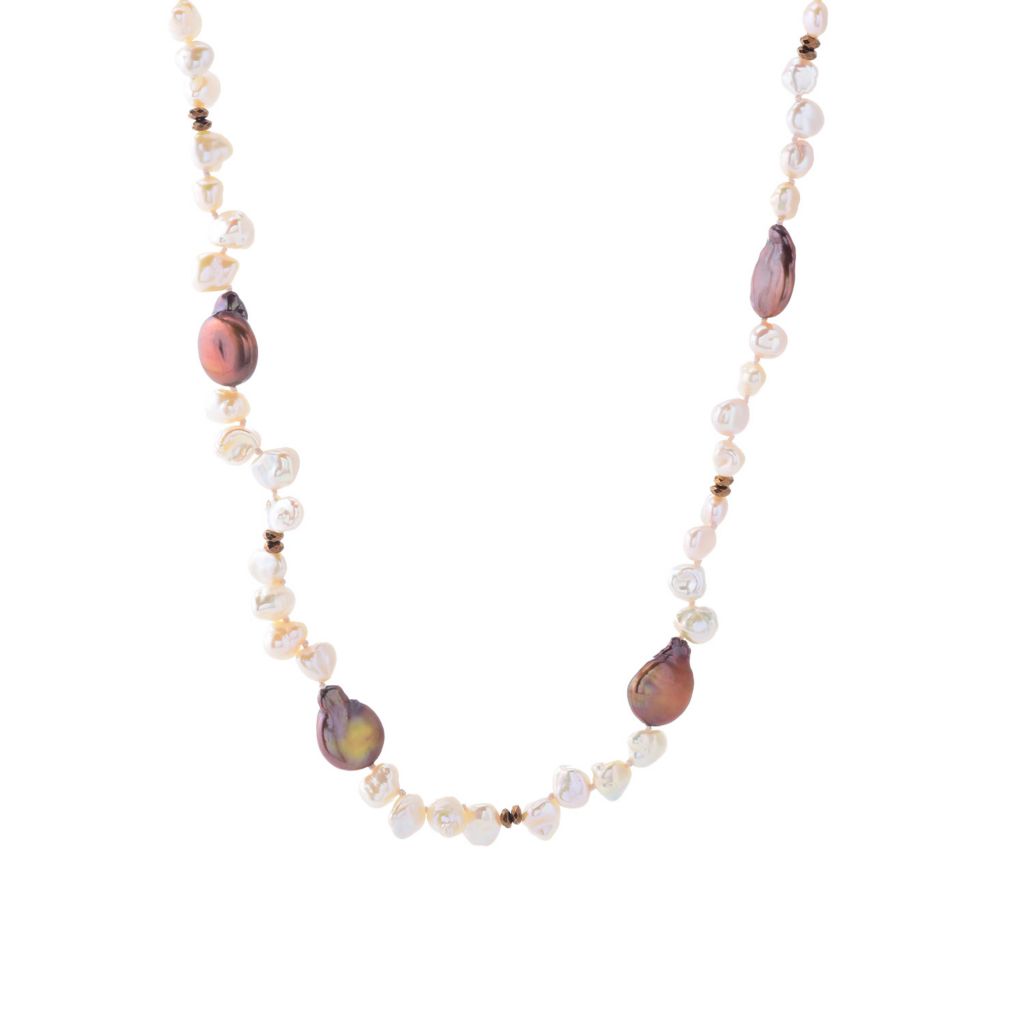 Far East Jewelry Keshi Cultured Pearl 40" "Endless" Strand Necklace by Steals