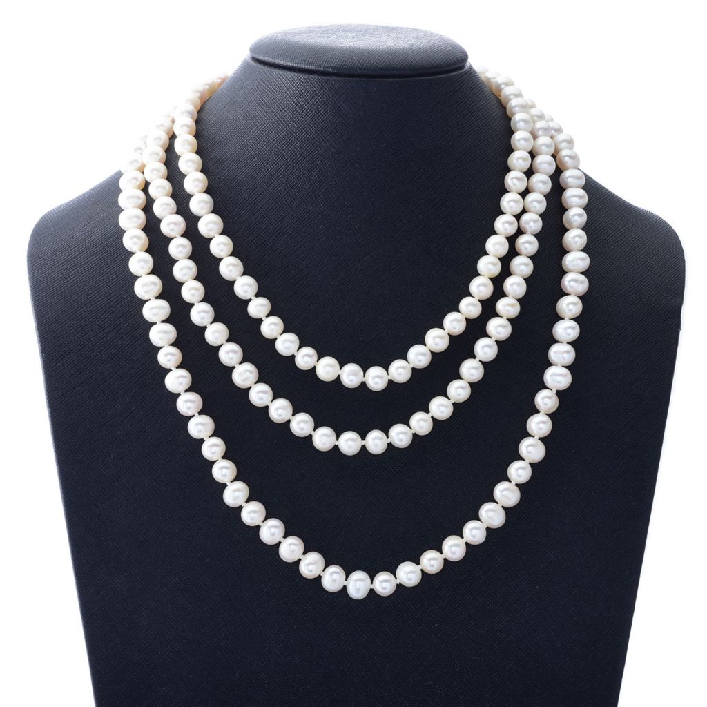 Far East Jewelry 8-9mm Cultured Pearl Choice of Length Necklace by Steals