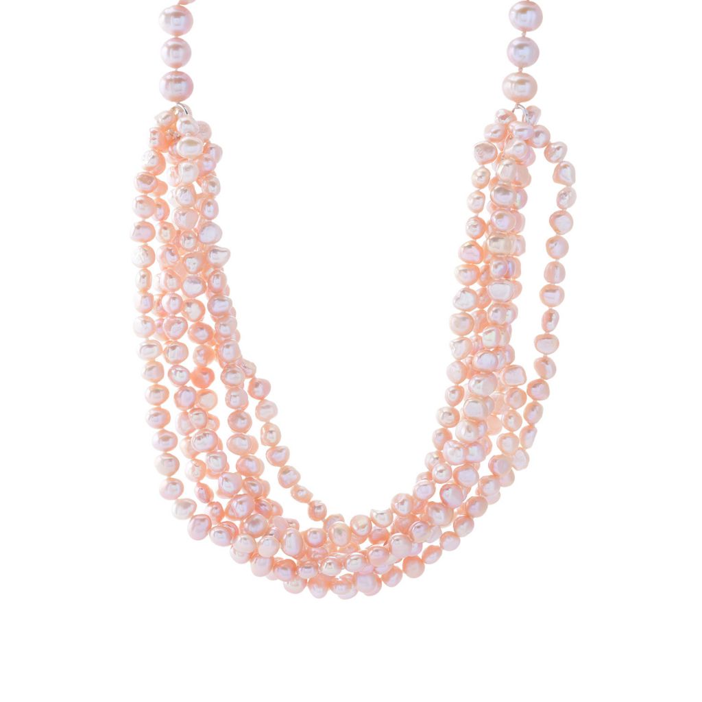 Far East Jewelry Choice of Cultured Pearl Multi Strand 20"+2" Necklace by Steals