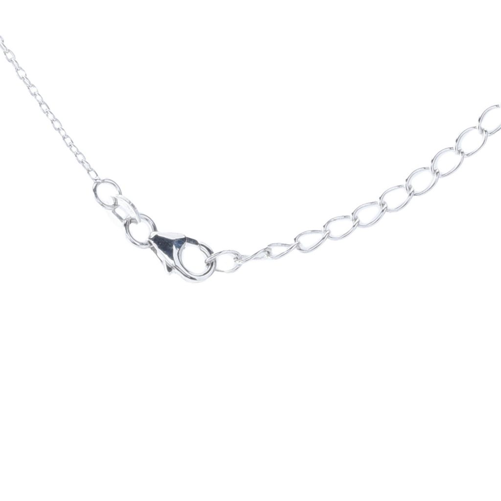 Gem Treasures 10x8mm Ethiopian Opal & White Zircon Pendant w/ Chain by Steals