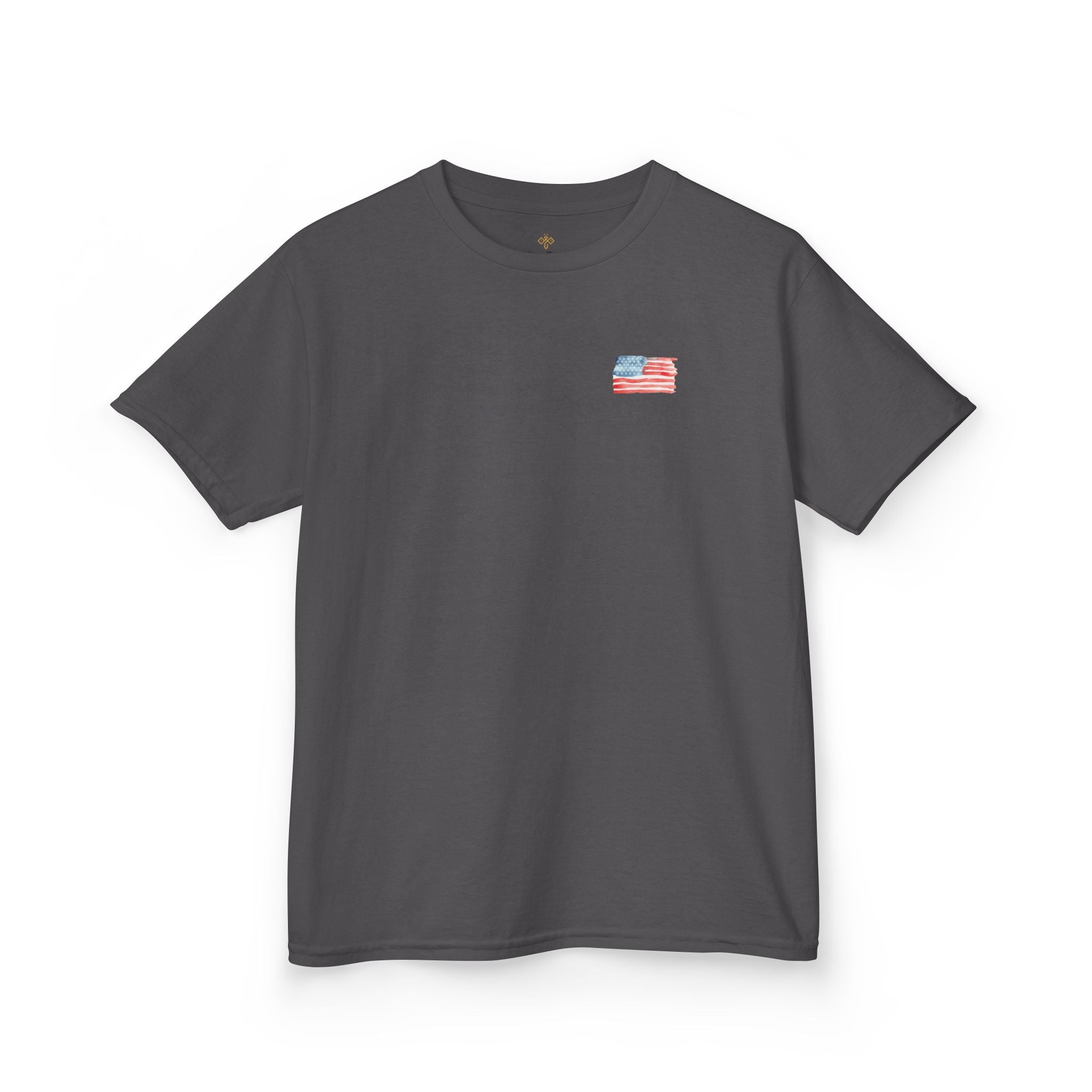 Bee Free American Flag with Bee Stars Short Sleeve Youth Unisex Hive Tee
