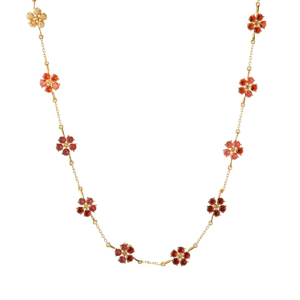 "Color Crush" Simulated Gemstone Flower Cluster Necklace by Steals
