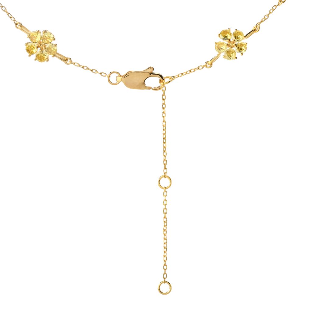 "Color Crush" Simulated Gemstone Flower Cluster Necklace by Steals