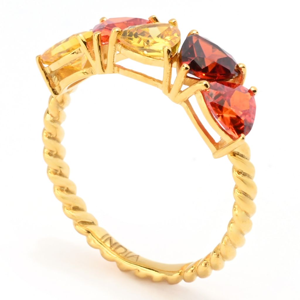 "Color Crush" Simulated Gemstone 5-Stone Twisted Stack Ring by Steals