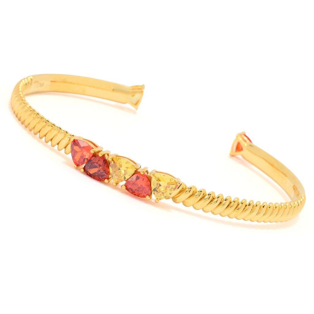 "Color Crush" Simulated Gemstone Twisted Cuff Bracelet by Steals