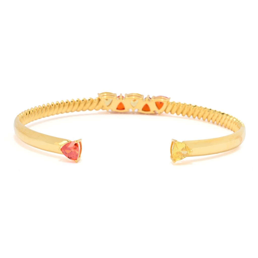 "Color Crush" Simulated Gemstone Twisted Cuff Bracelet by Steals