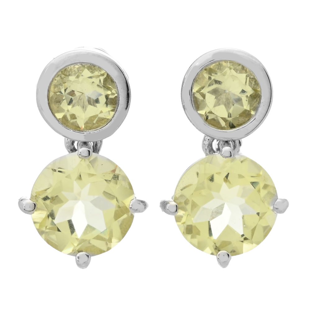Claire Vessot Designs Choice of Prong & Bezel Set Gemstone "Staple" Earrings by Steals