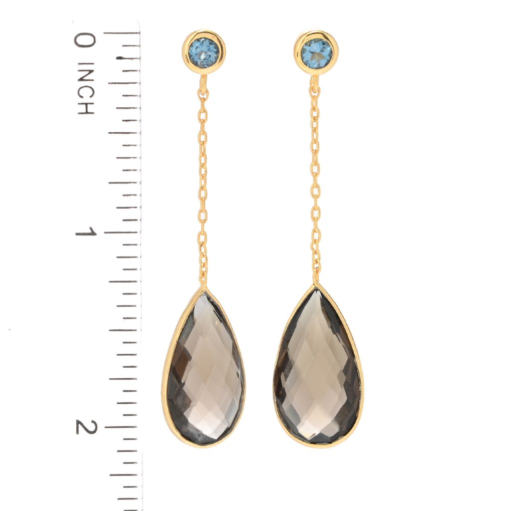 Claire Vessot Designs 14K Gold Plated Choice of Pear Shape Gem Drop Earrings by Steals