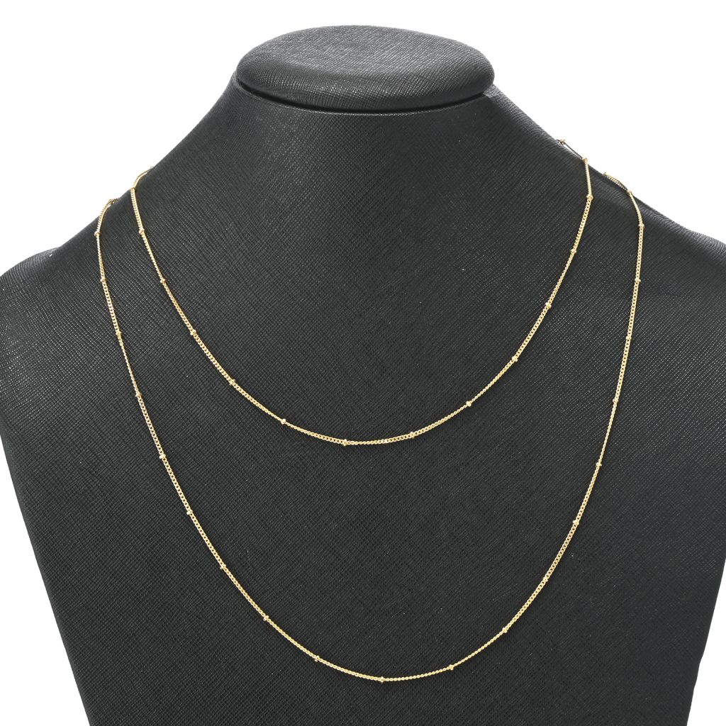 Claire Vessot Designs 14K Gold or Platinum Plated Choice of Length Signature Chain by Steals