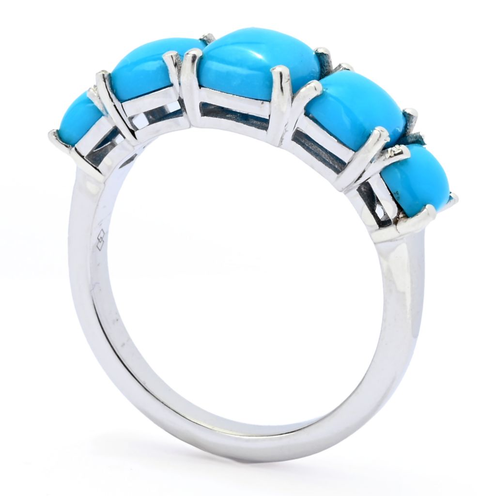 Gem Treasures Sleeping Beauty Turquoise Graduated 5-Stone Ring by Steals
