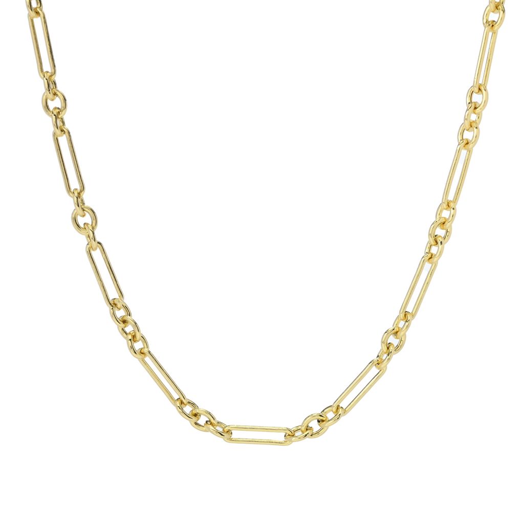 Toscana Italiana 18K Gold Plated Choice of Length Alternating Link Necklace by Steals