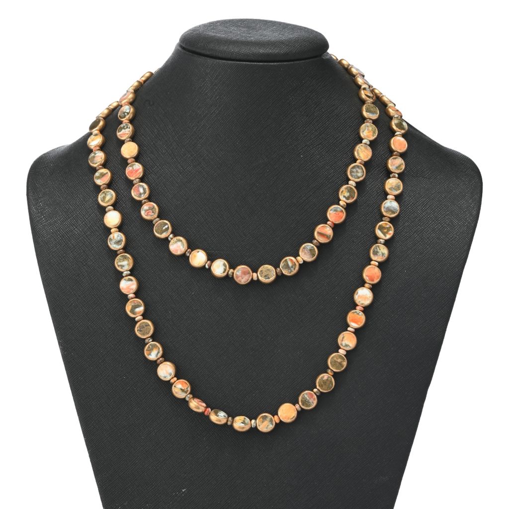 Southwest Elements Sterling Silver Choice of Gemstone Coin & Gem Bead Necklace by Steals