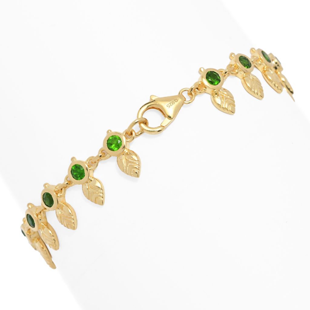 Passport to India 2.60ctw Chrome Diopside Mango Leaf Line Bracelet by Steals