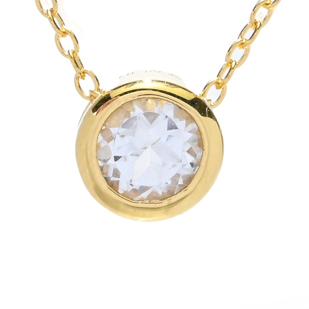 Cocci Collection 18K Gold Plated 5mm Birthstone "Beloved" Charm Necklace by Steals