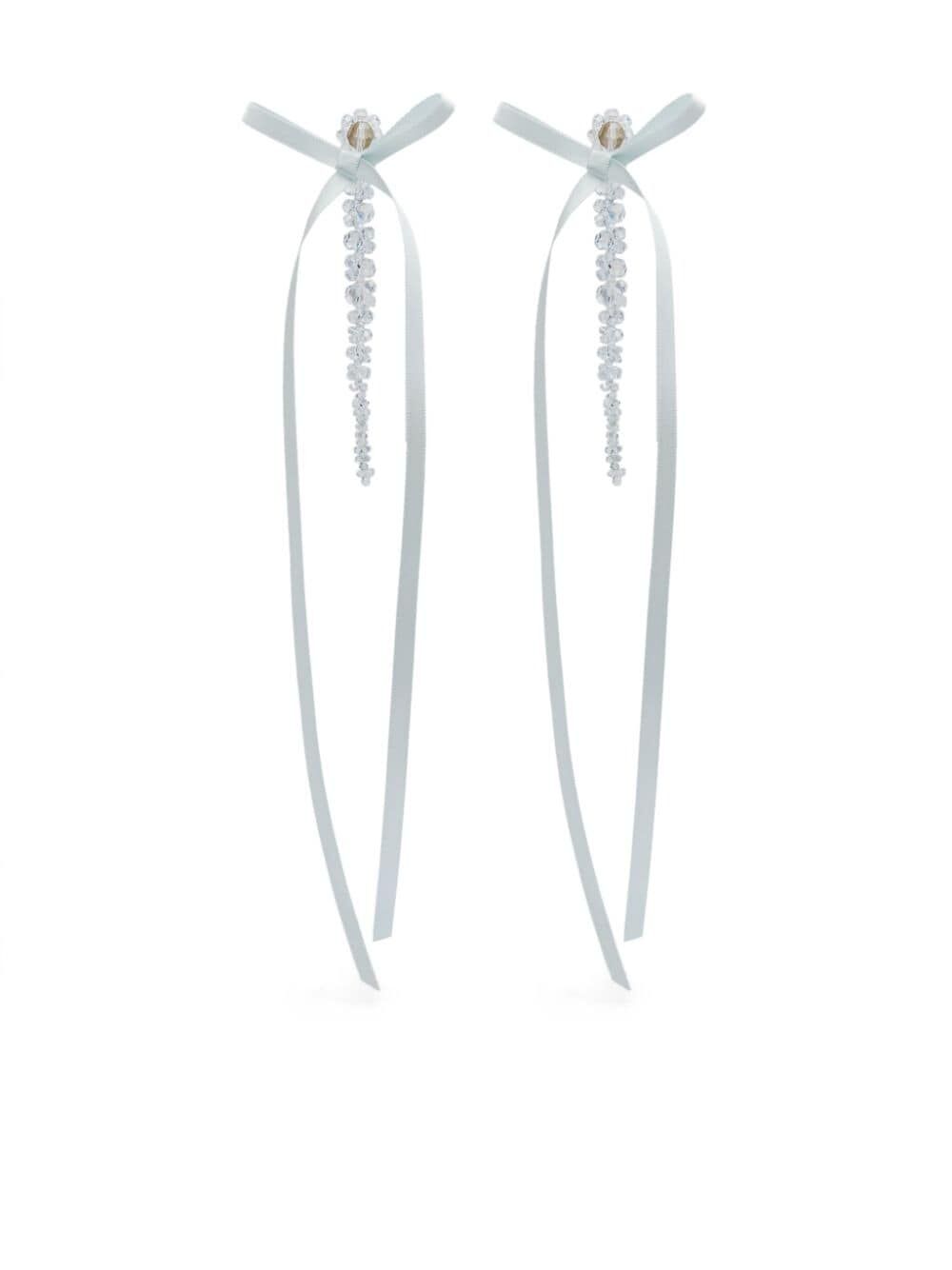 Simone Rocha Women Bow Ribbon Drip Earrings