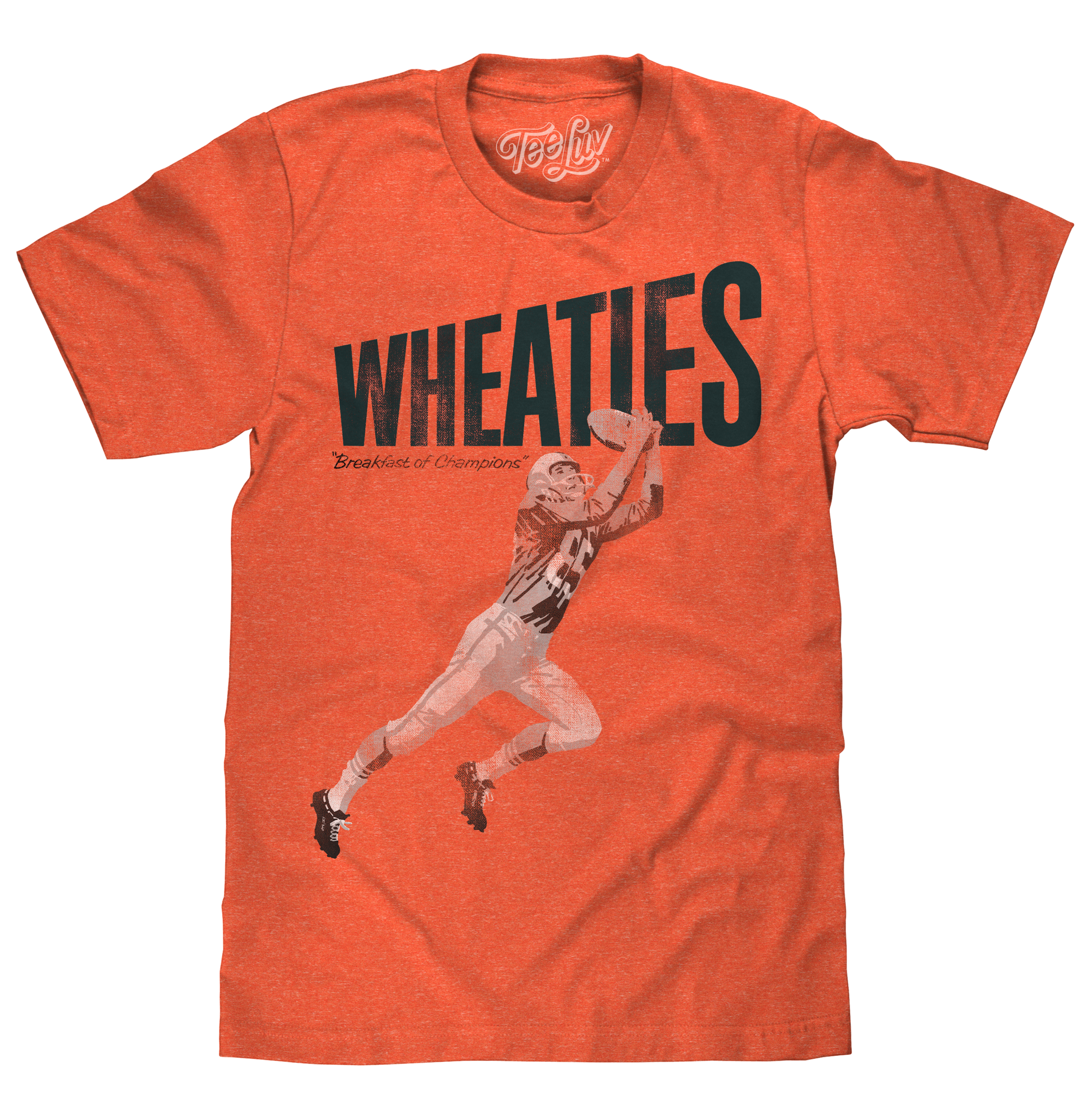 Wheaties Breakfast of Champions Football Player T-Shirt - Orange