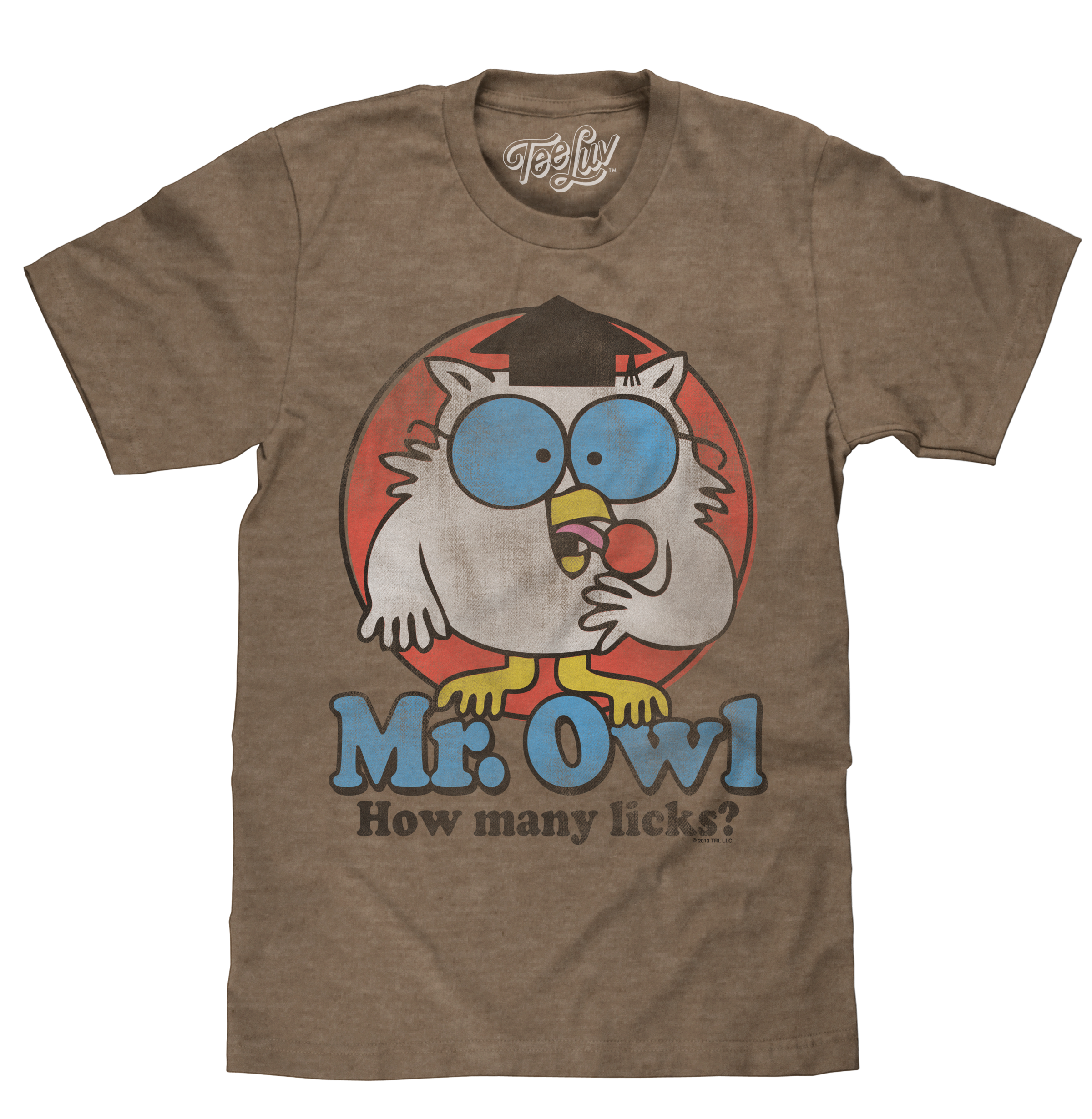 Mr. Owl How Many Licks? T-Shirt - Brown