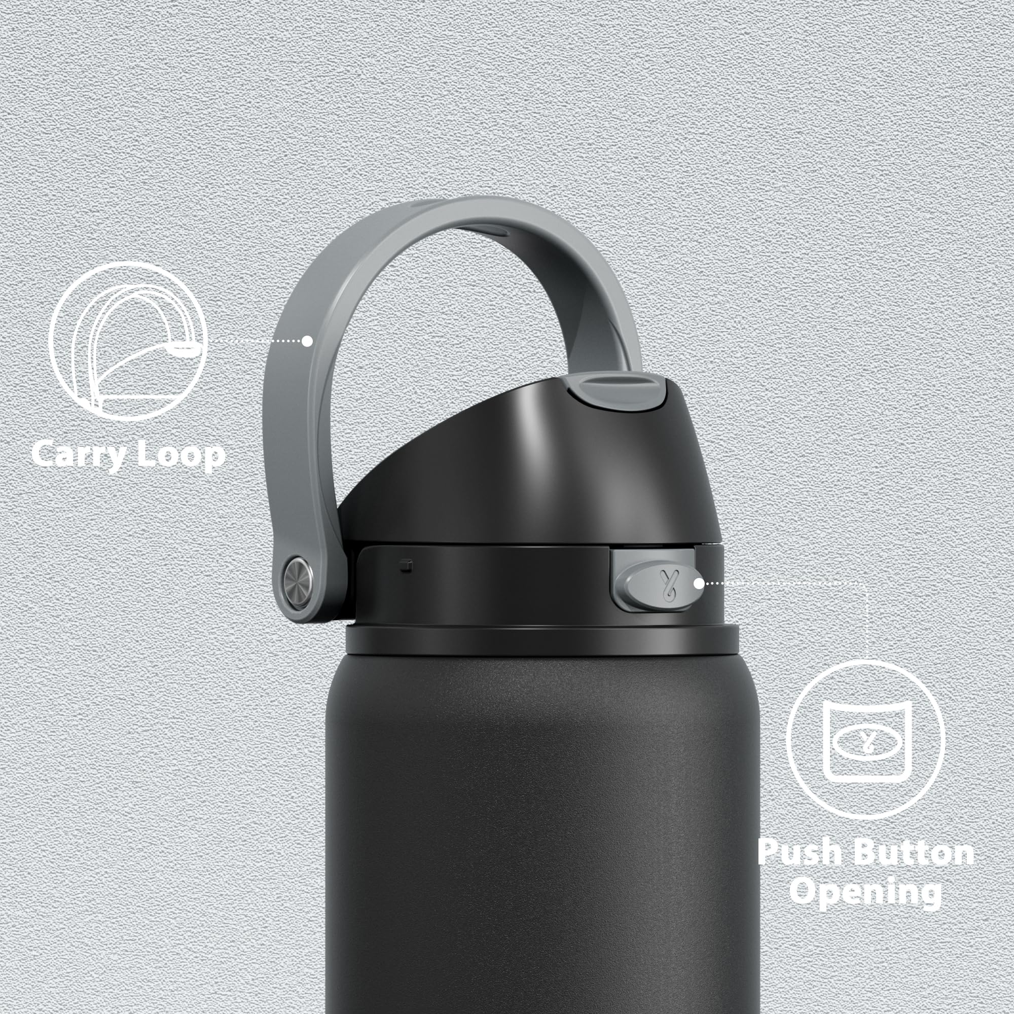 24 oz Insulated Water Bottle with Straw: Meoky Stainless Steel Metal Water Bottle with 2-in-1 Lid - Leak Proof, Cold for 24 Hours, Protective Silicone Base, BPA-Free for Sports Travel Car, Ivory