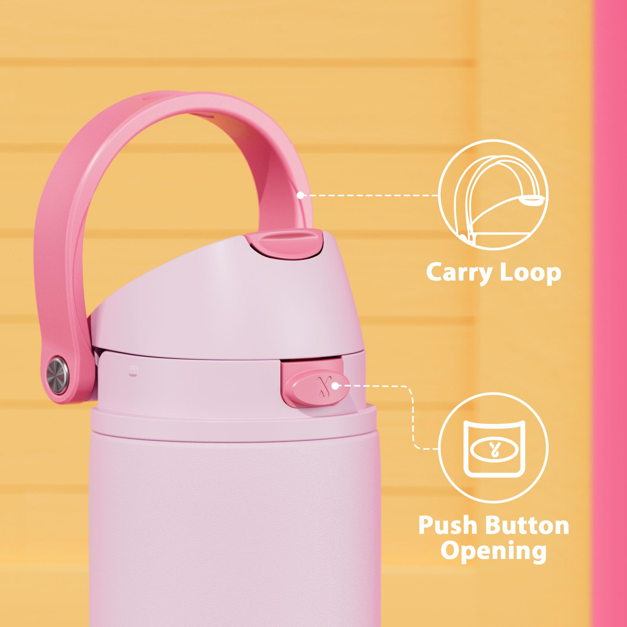 24 oz Insulated Water Bottle with Straw: Meoky Stainless Steel Metal Water Bottle with 2-in-1 Lid - Leak Proof, Cold for 24 Hours, Protective Silicone Base, BPA-Free for Sports Travel Car, Ivory