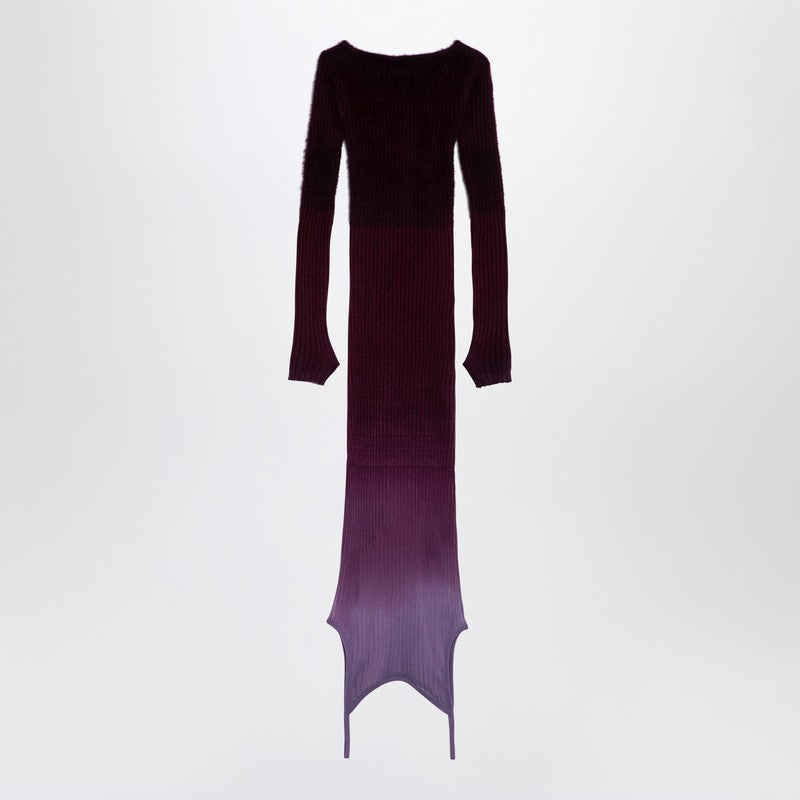 The Attico Purple/Burgundy Convertible Dress In Nylon Blend Women