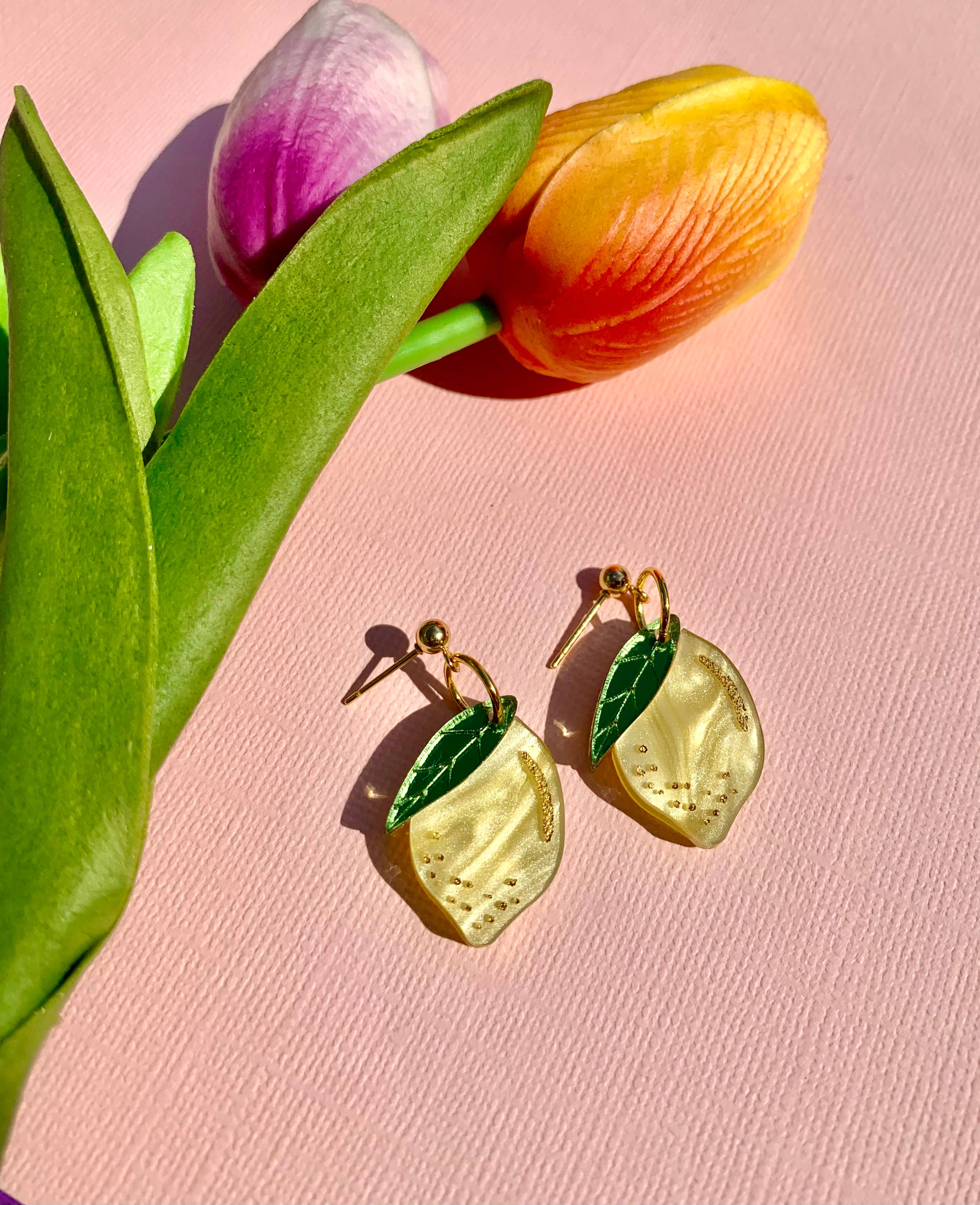 Little Lemons Acrylic Earrings