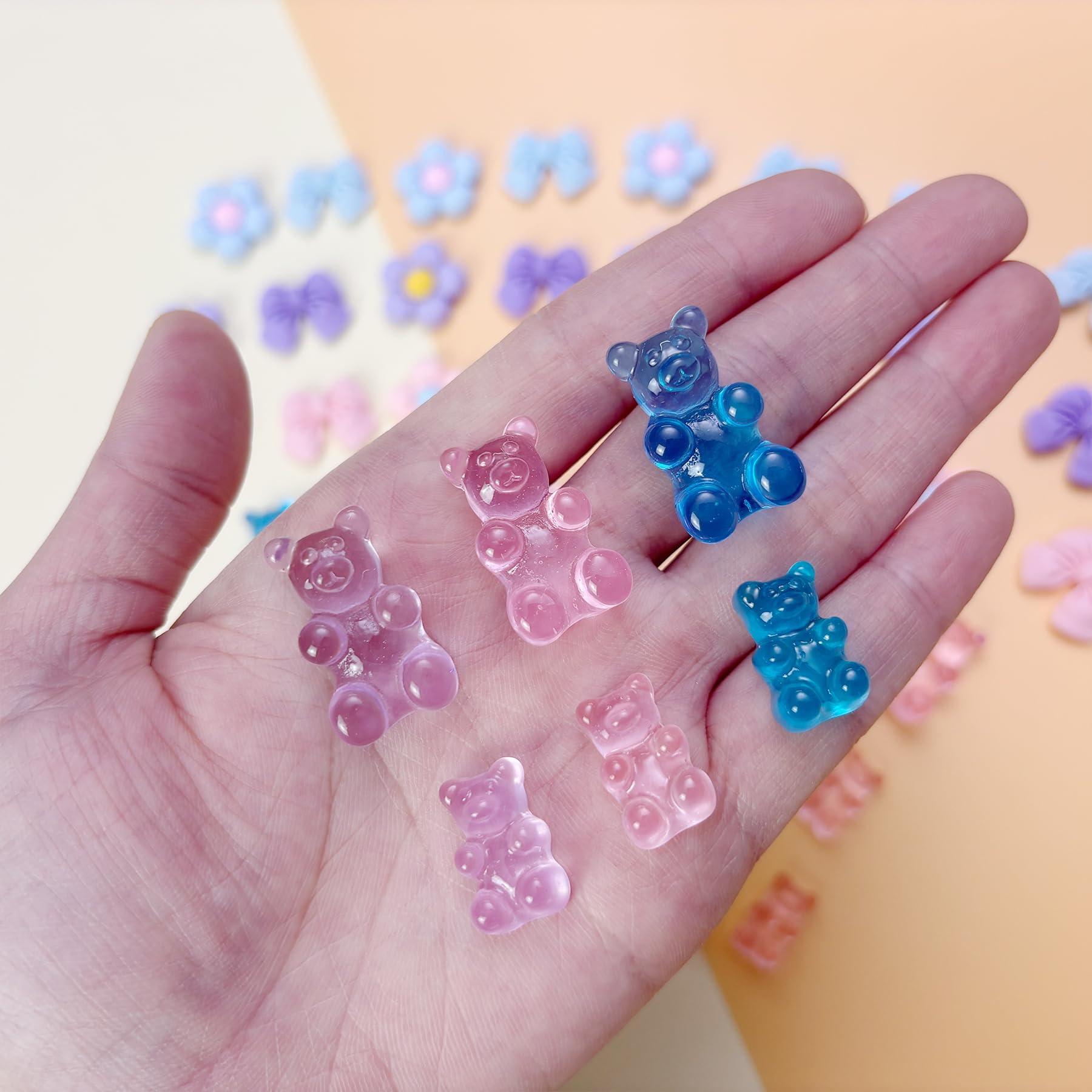 24Pcs Fabric Bow Shoe Charms, Cute Bears, Flower Pearl Charms Accessories for Clogs, DIY Shoe Decoration Charms for Girls, Party Favor