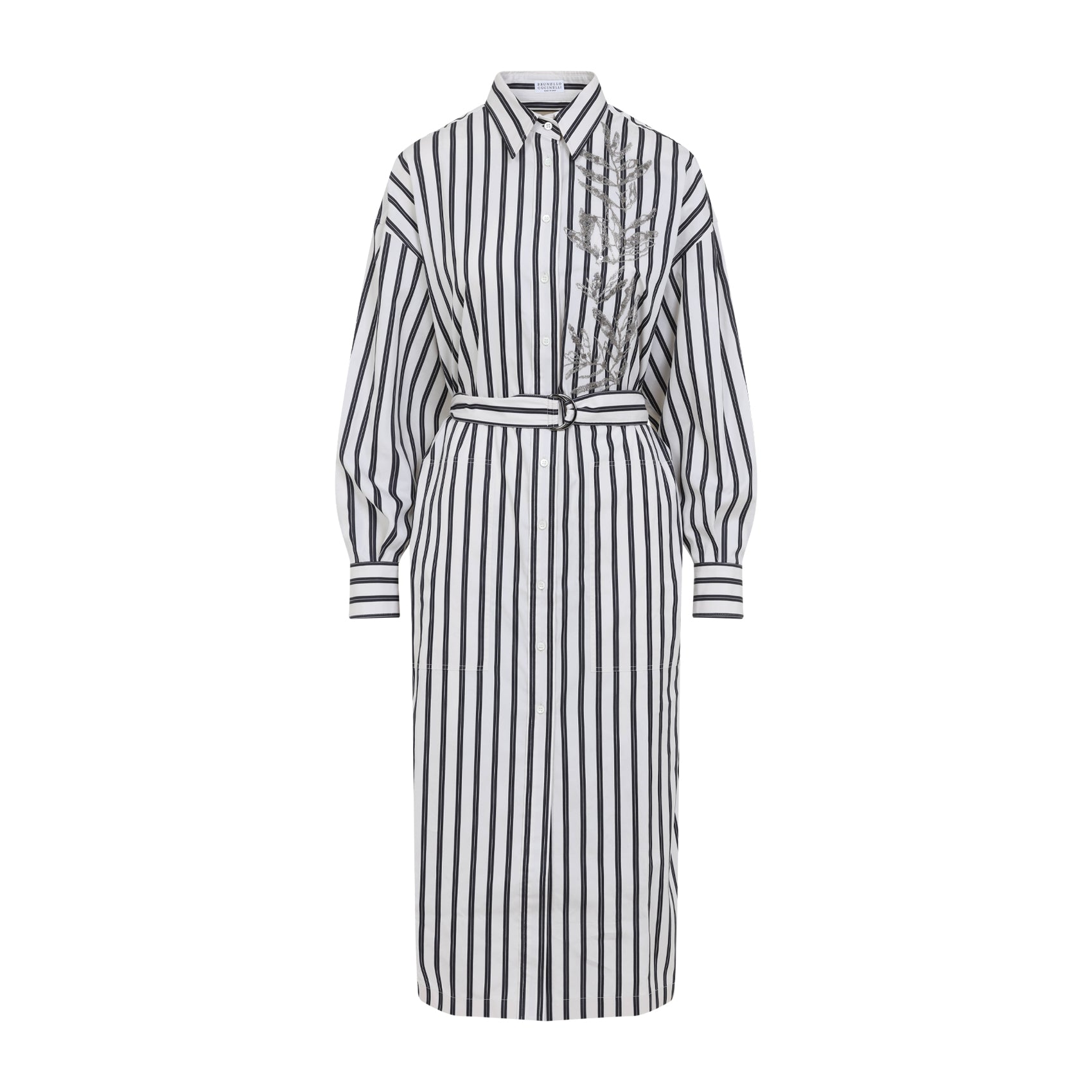 Brunello Cucinelli Striped Midi Dress Women