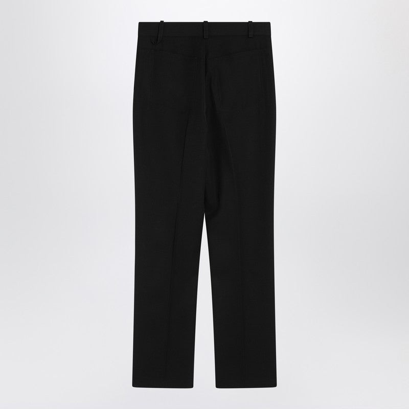 Jacquemus Black Trousers In Cotton Blend Women