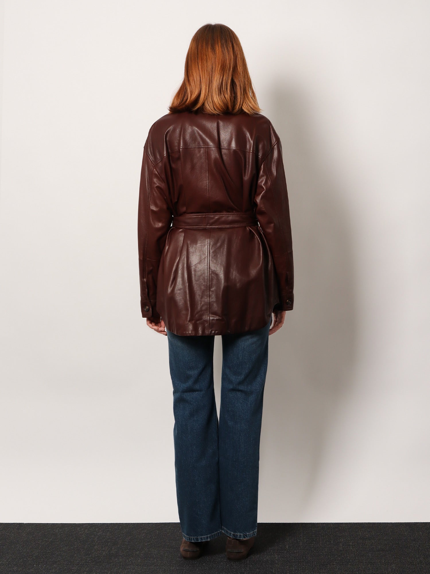 Brunello Cucinelli Women Leather Jacket With Belt