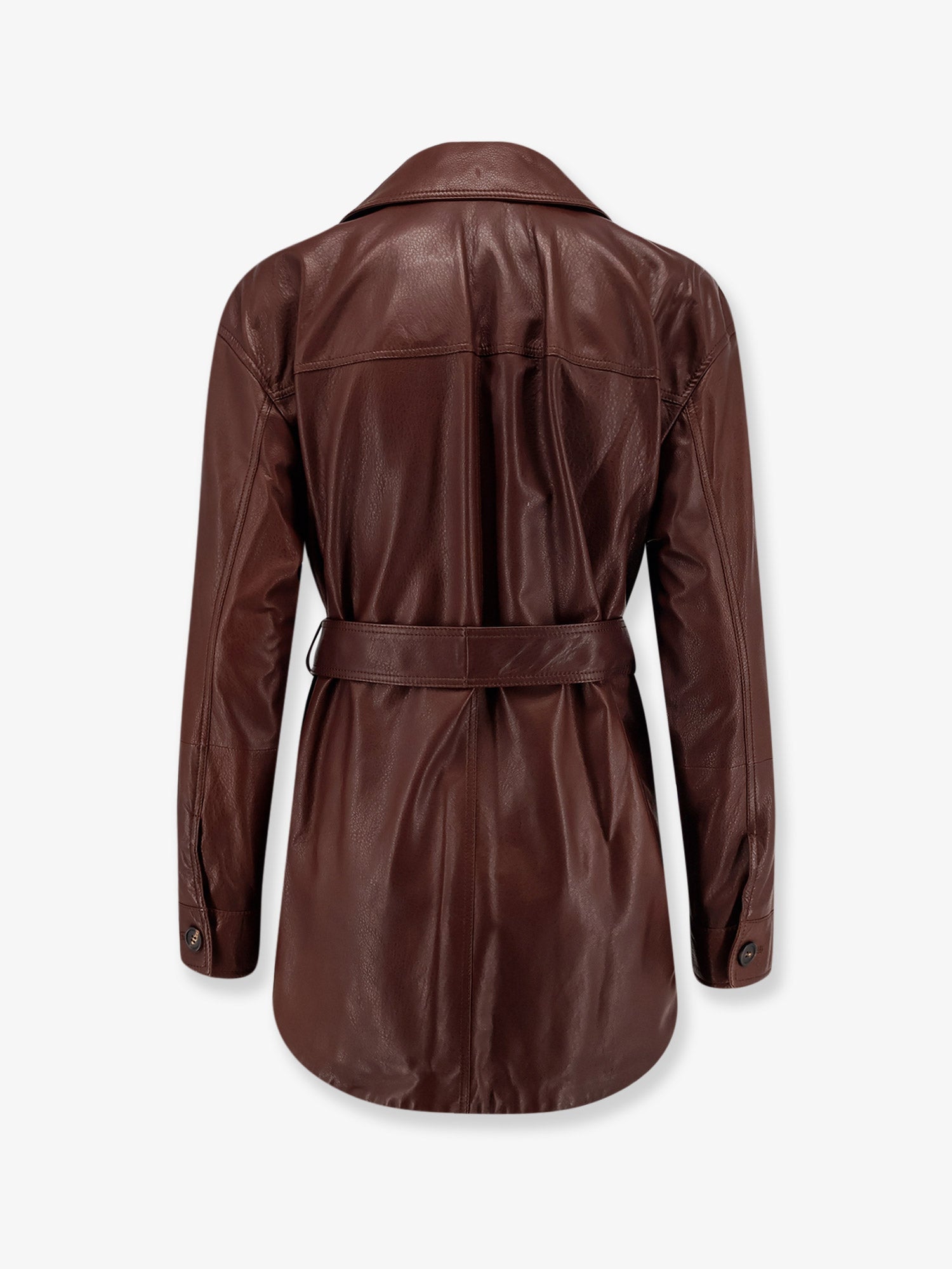 Brunello Cucinelli Women Leather Jacket With Belt