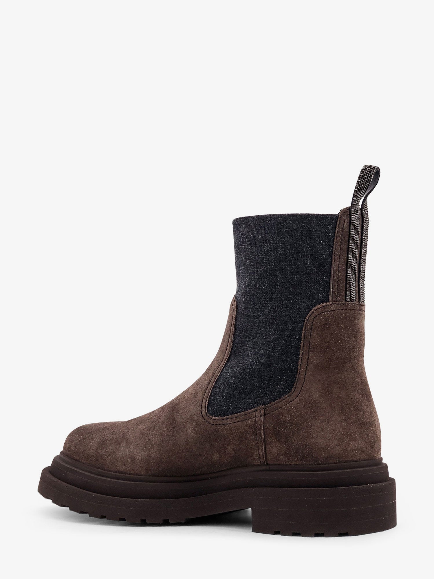 Brunello Cucinelli Women Suede Ankle Boots With Monili Detail