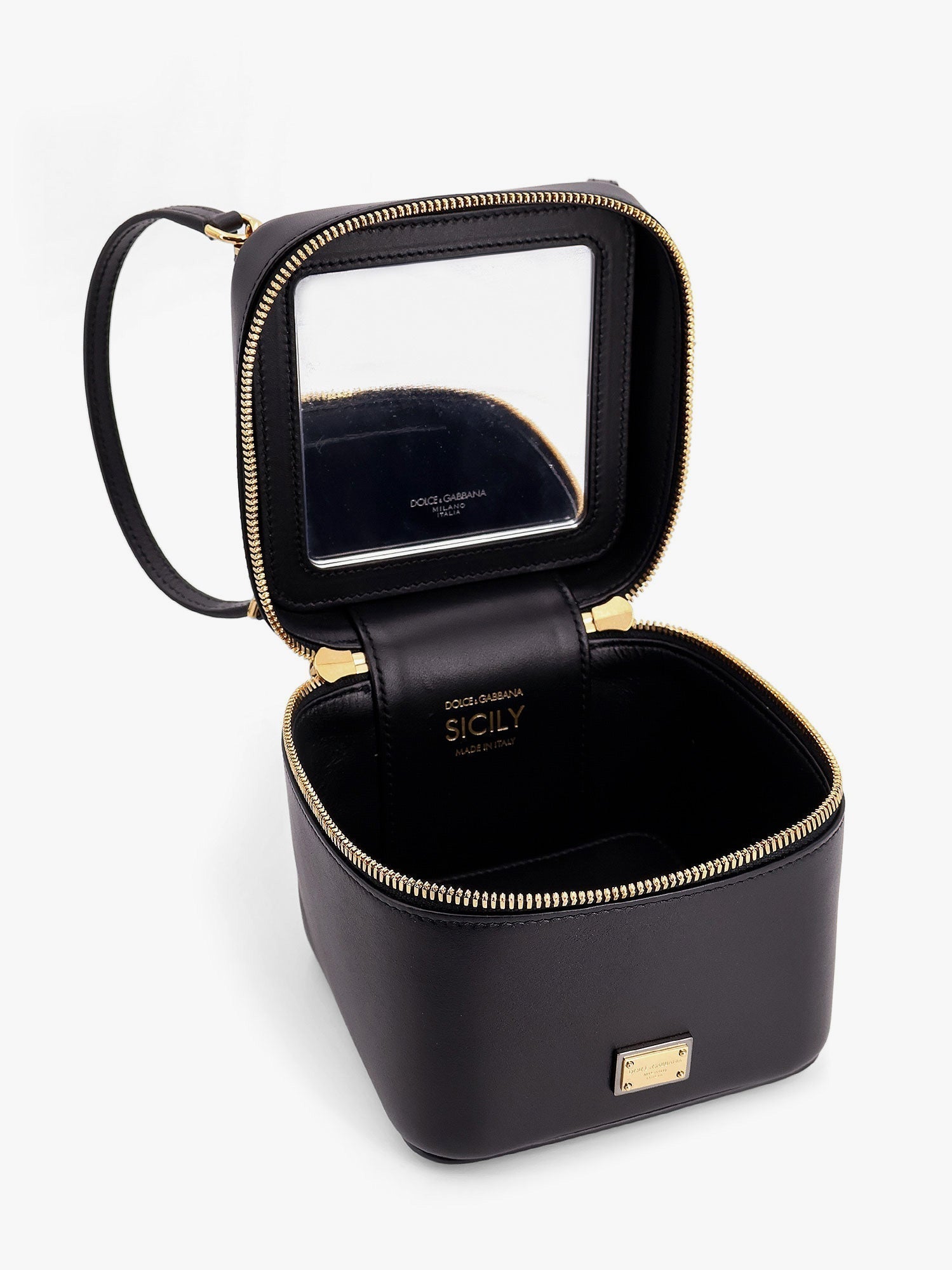 Dolce & Gabbana Women Sicily Leather Handbag With Iconic Logo Plate