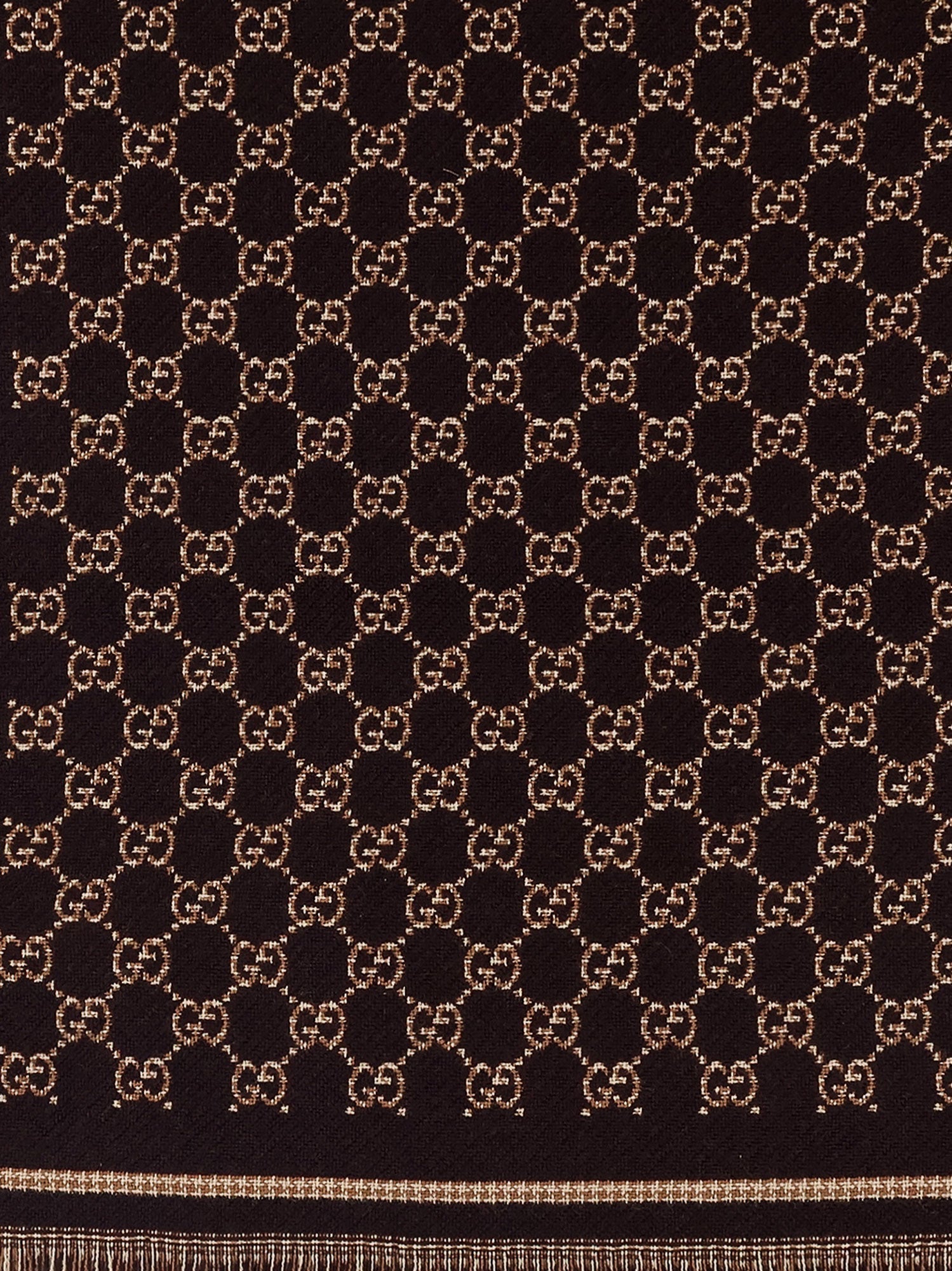 Gucci Men Wool Gg Scarf