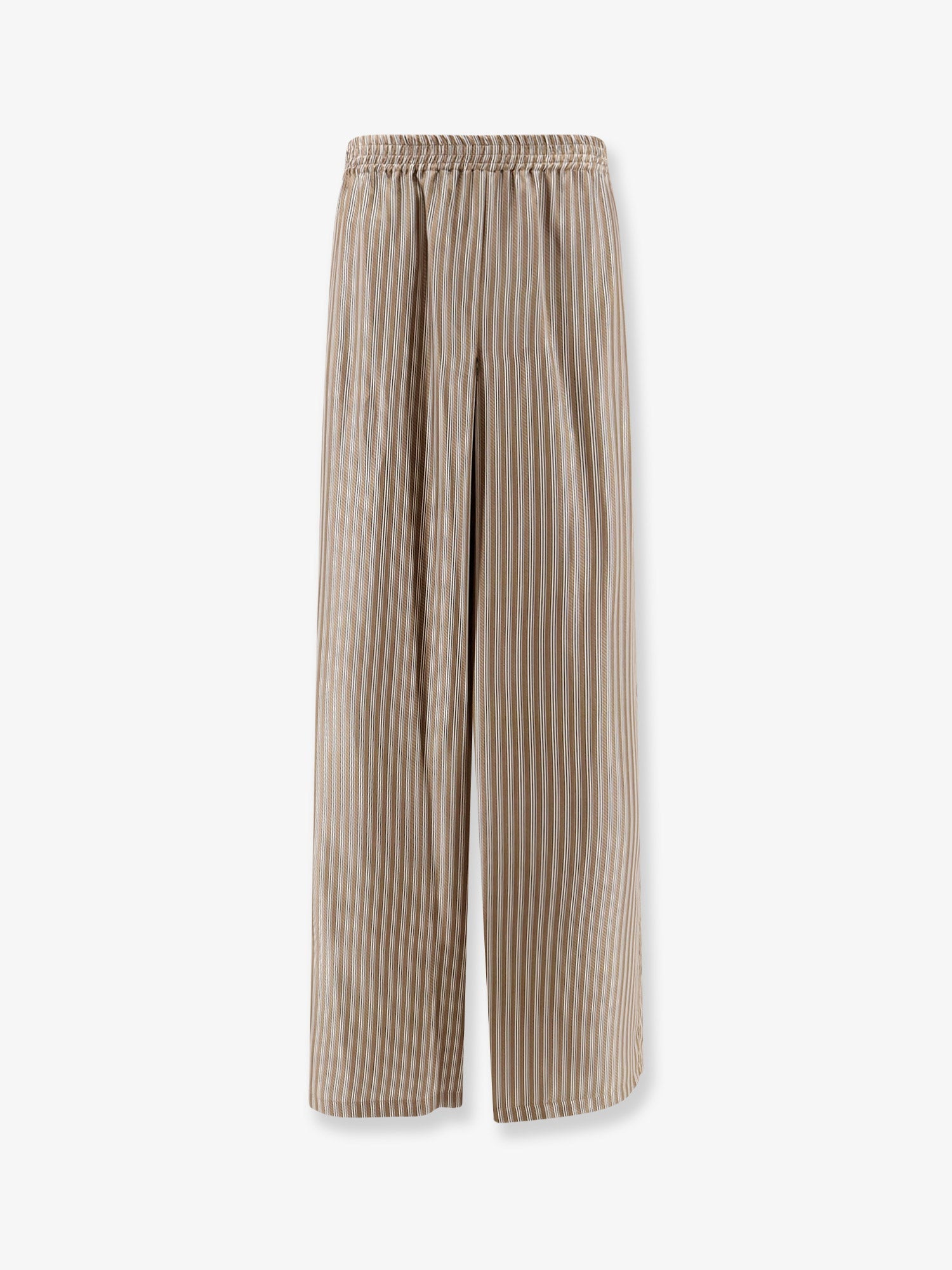 Max Mara Women Ladino Striped Silk Trousers