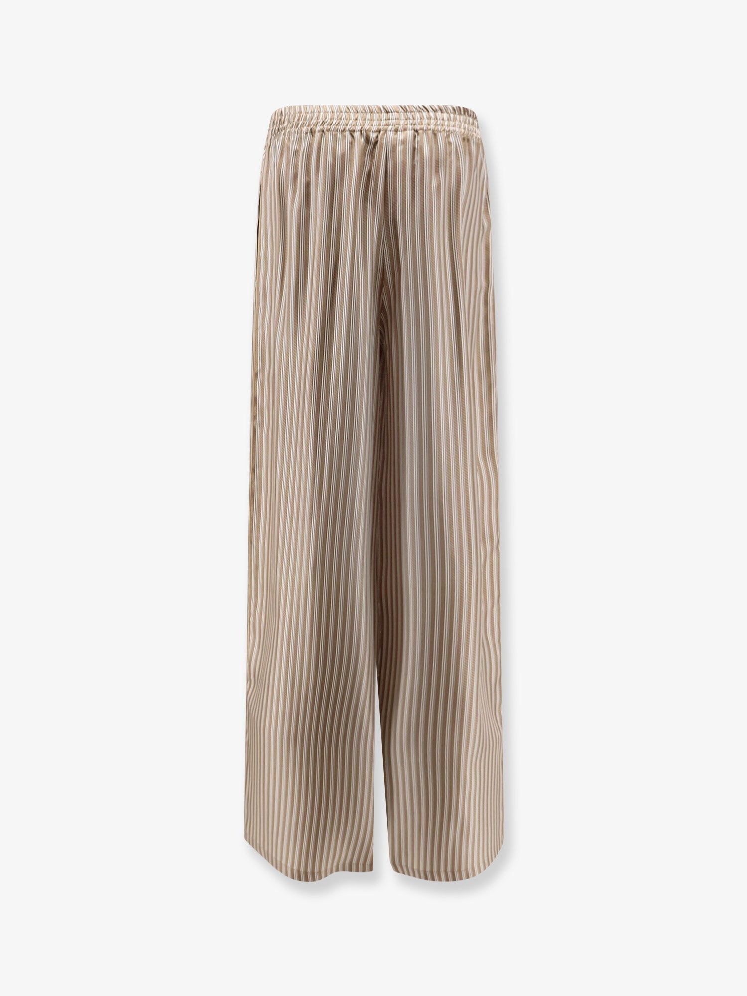Max Mara Women Ladino Striped Silk Trousers