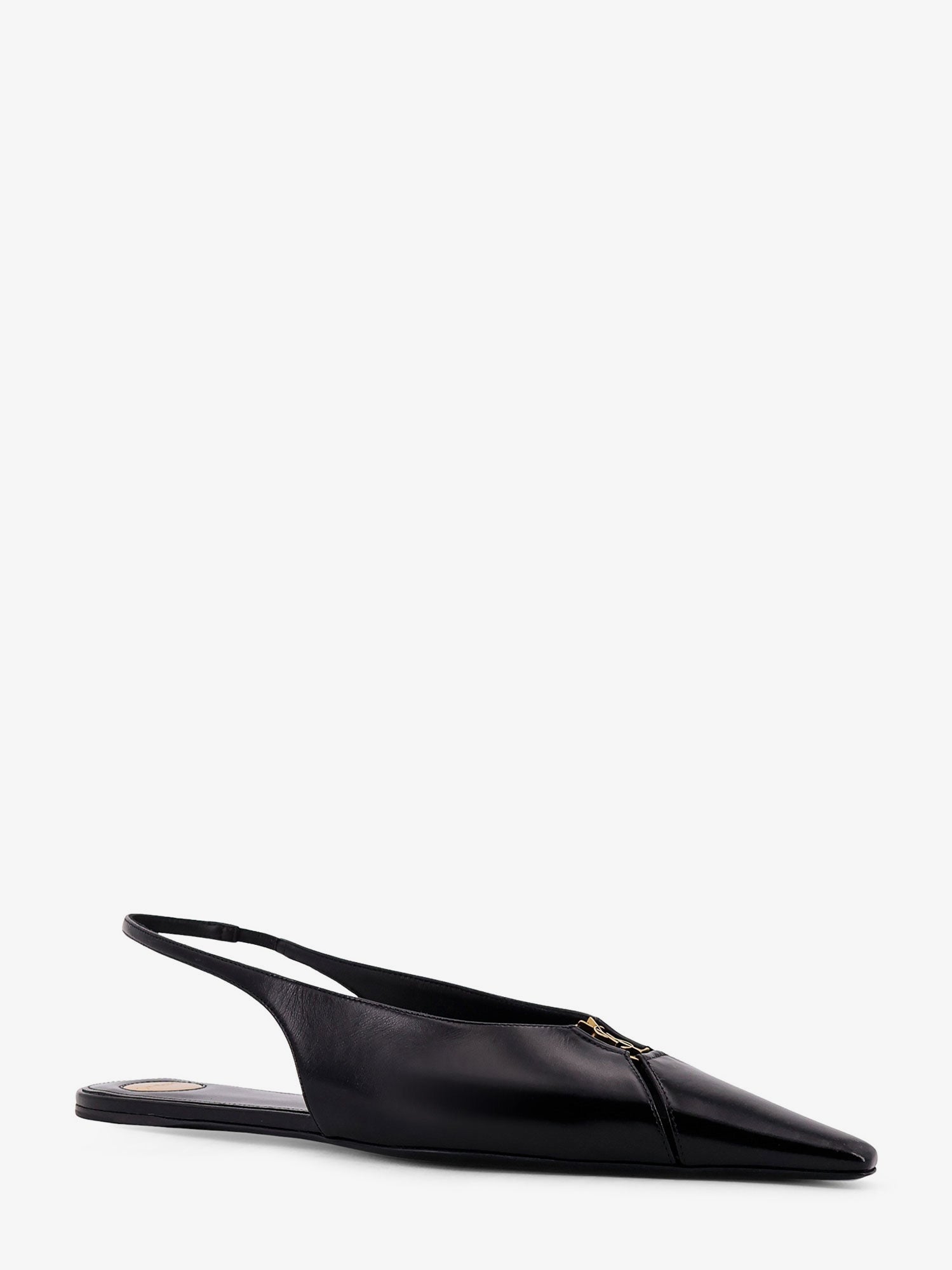 Saint Laurent Women Babylone 00 Bal Leather Slingback Ballerinas