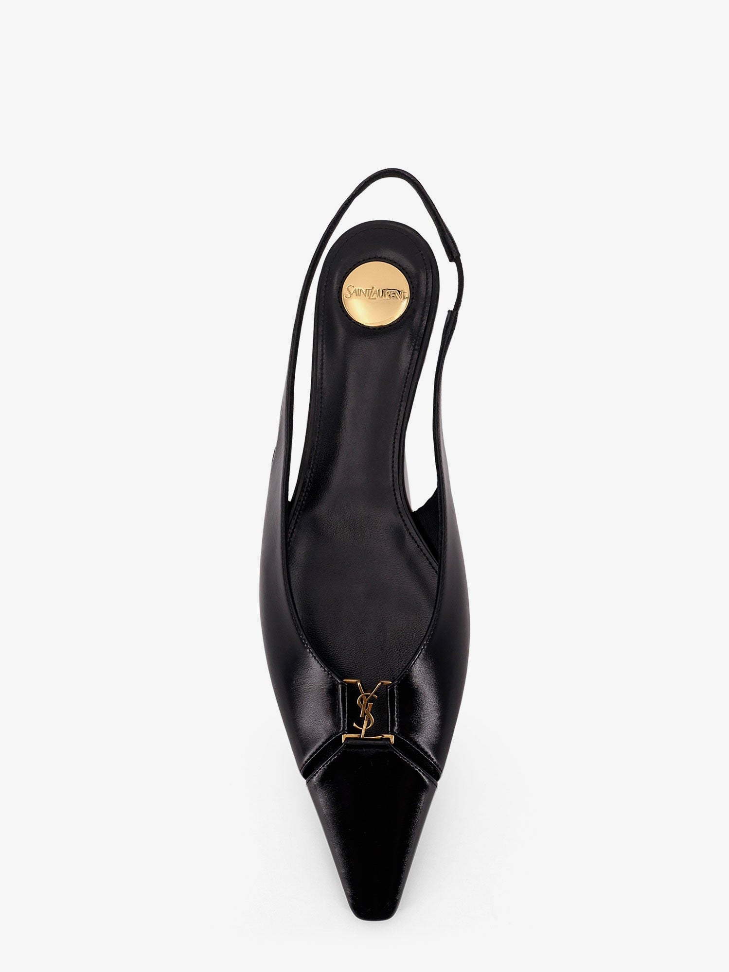 Saint Laurent Women Babylone 00 Bal Leather Slingback Ballerinas