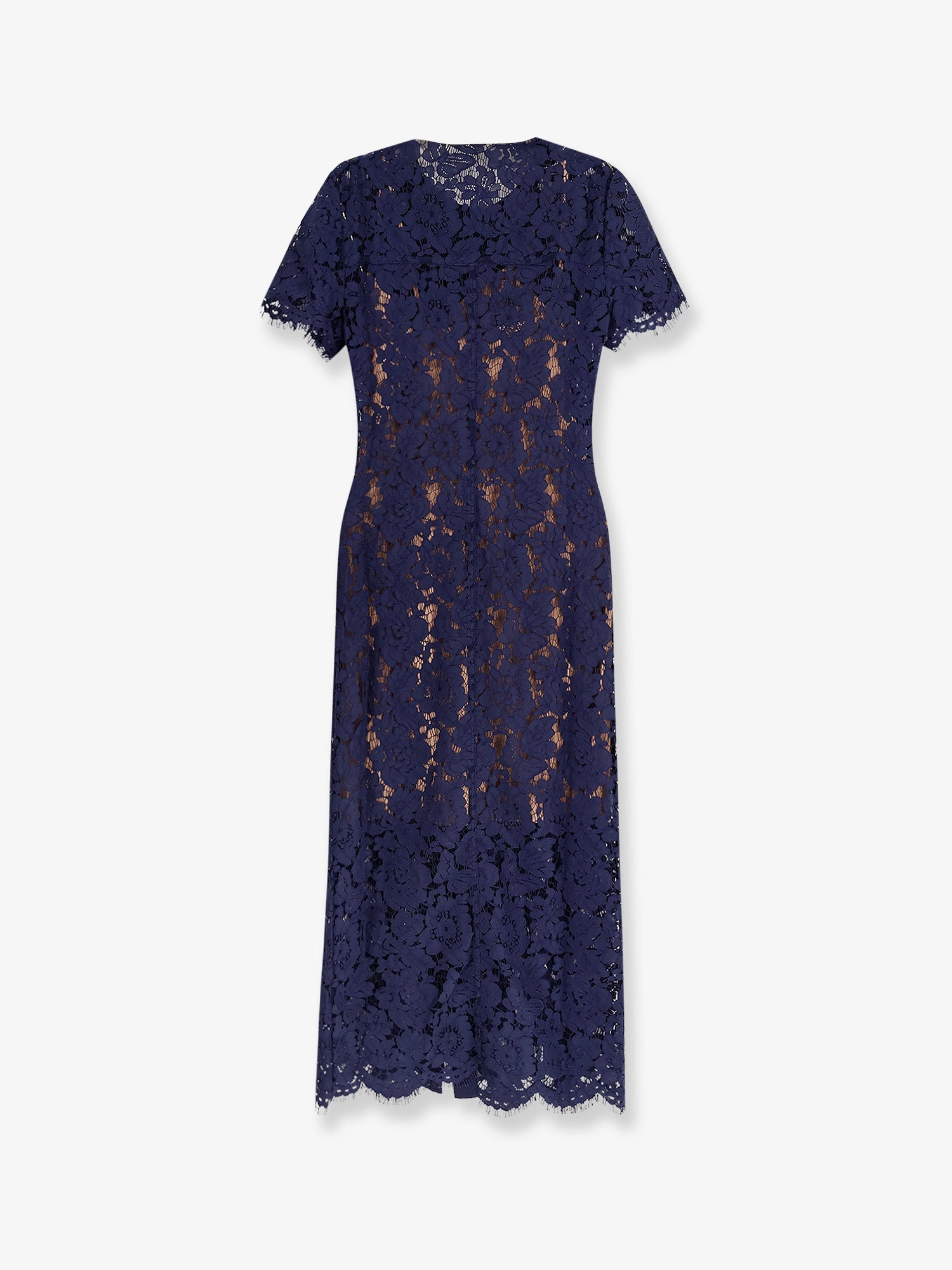 Self Portrait Women Lace Midi Dress With Jewel Button