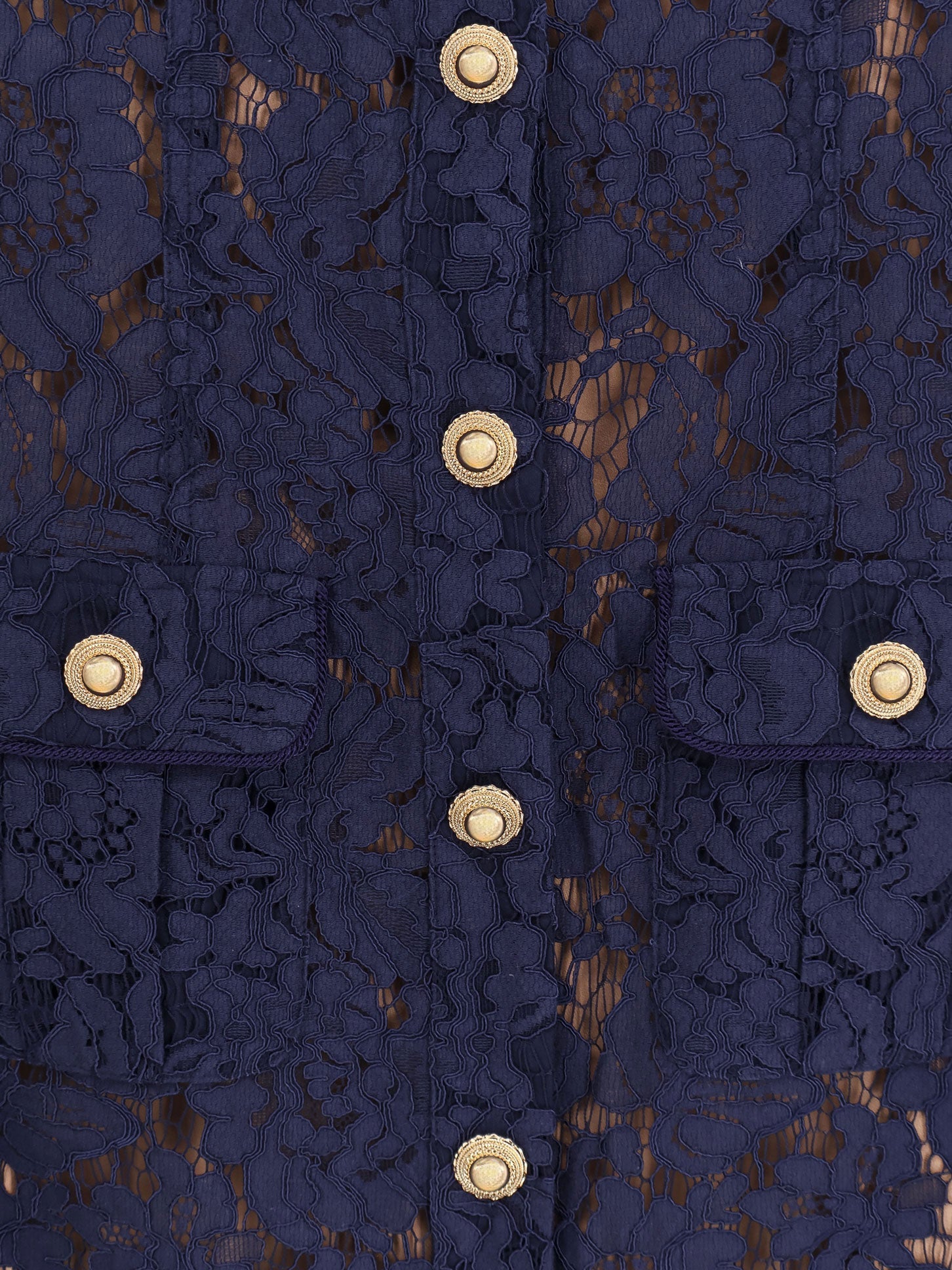 Self Portrait Women Lace Midi Dress With Jewel Button