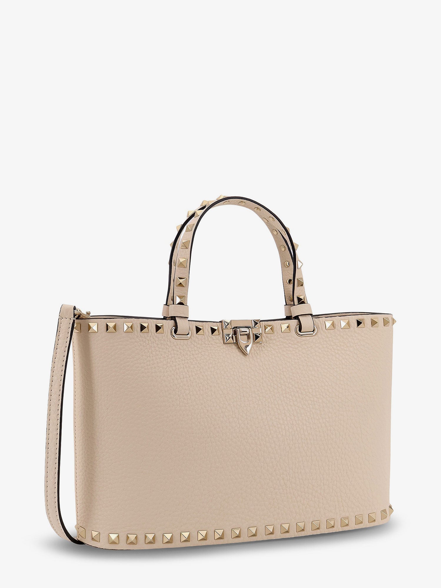Valentino Garavani Women Rockstud Small Tote Valentino Garavani Leather Shoulder Bag