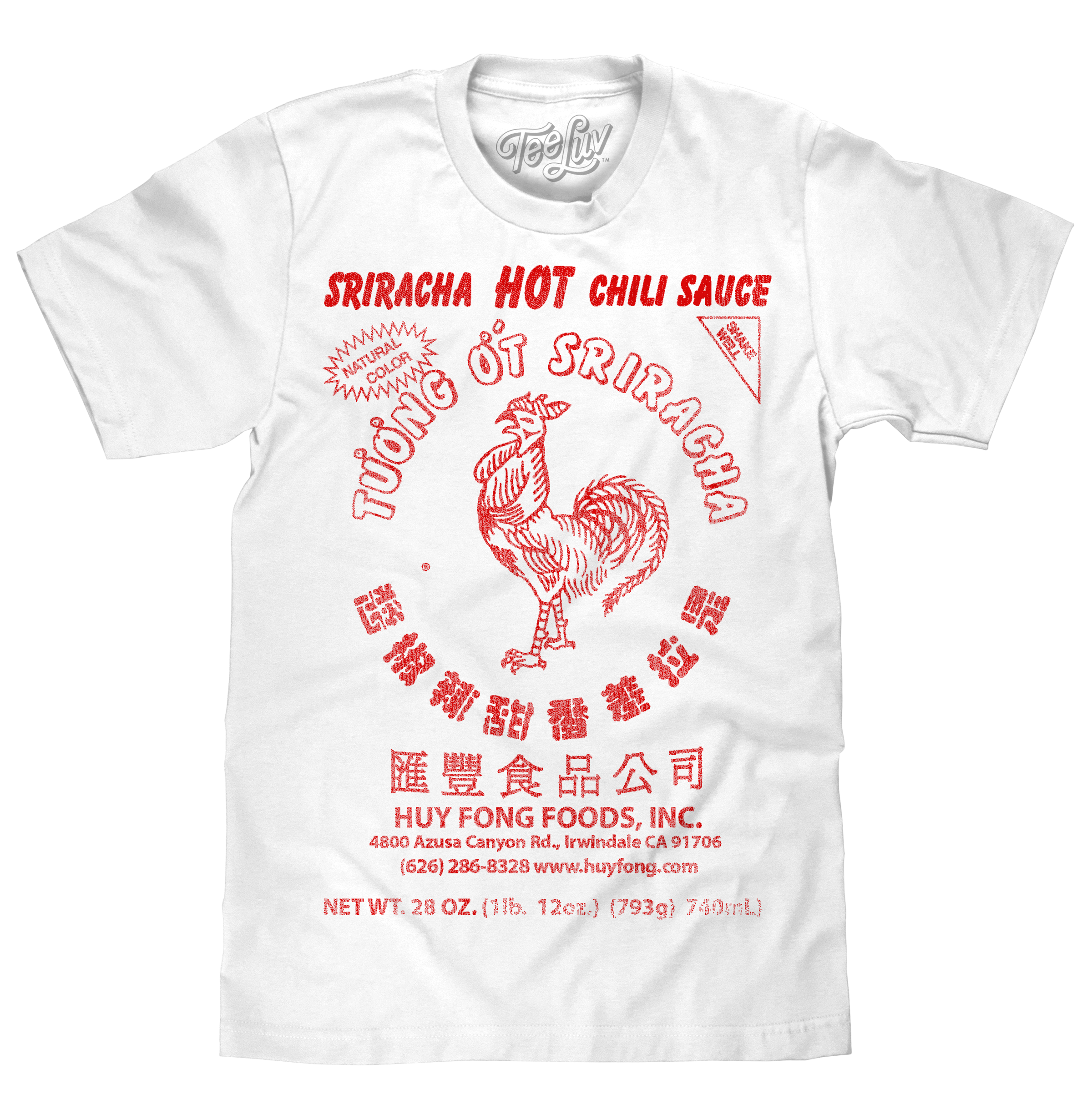 Sriracha Label T-Shirt - White