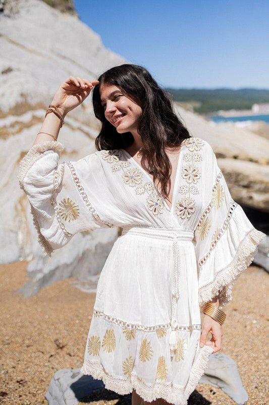 MANILA WHITE SHORT DRESS