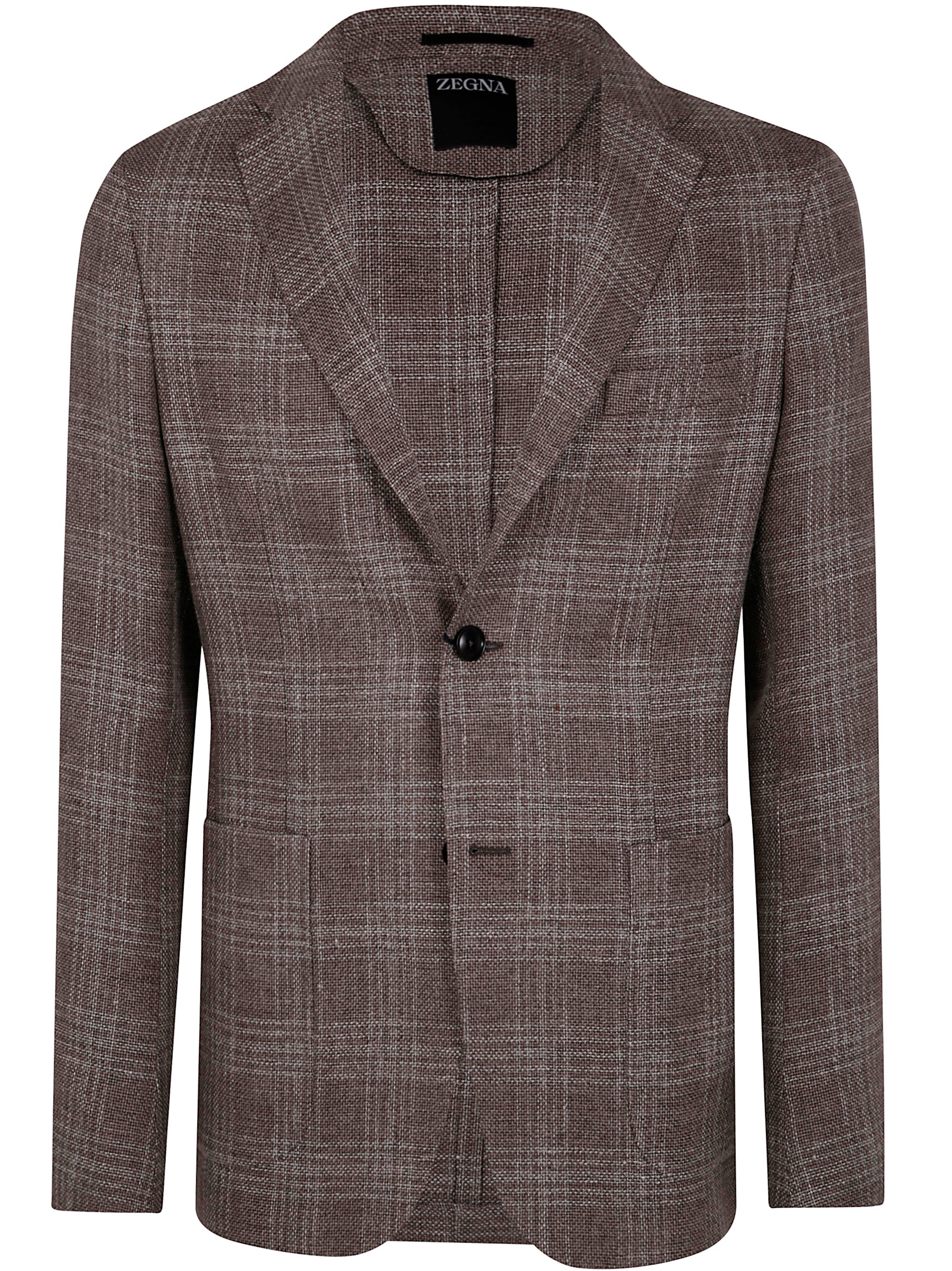 Zegna Men Wool And Linen Jacket
