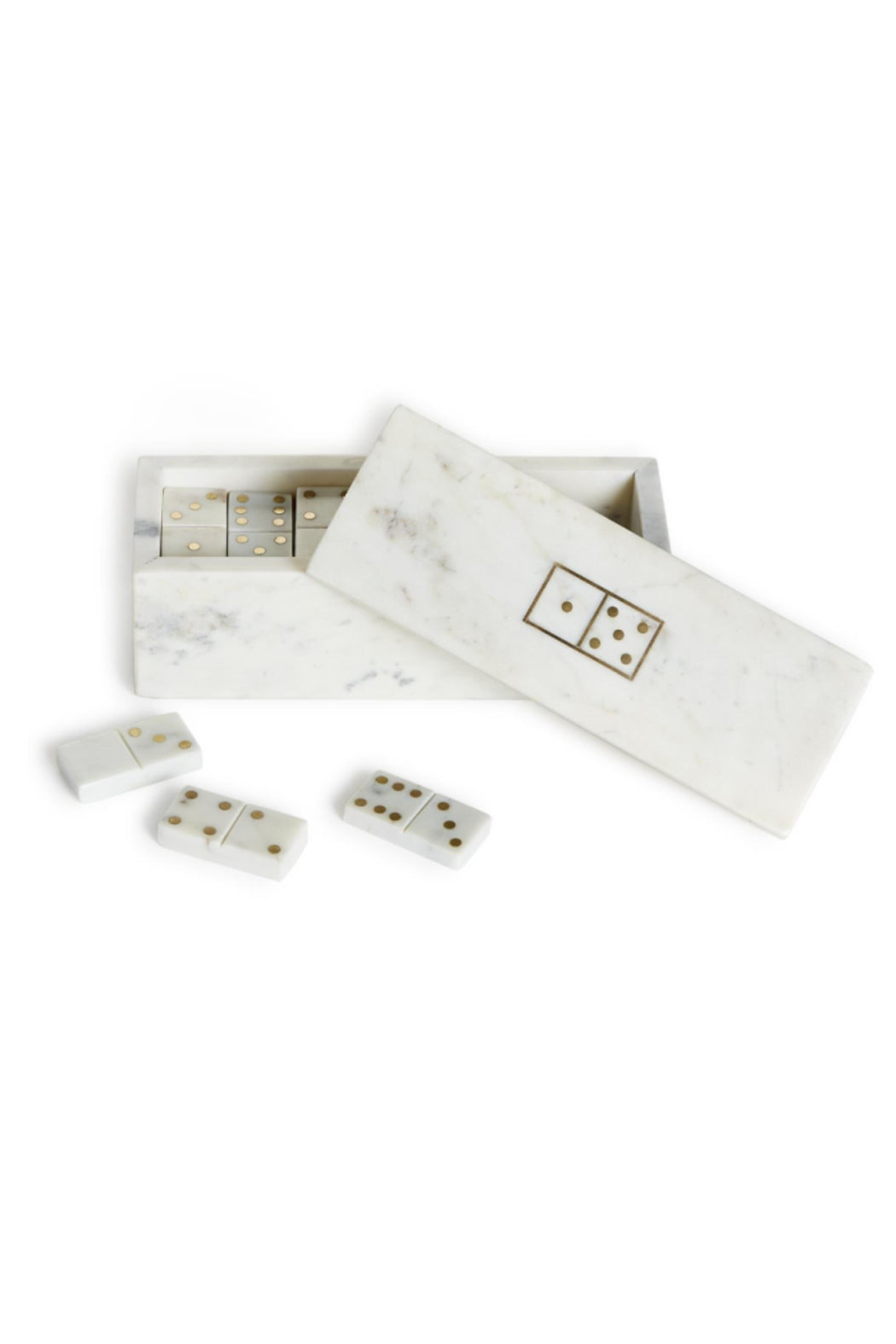 28 PC GOLD DOT DOMINO SET